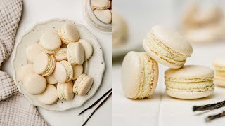 Macarons Vanille et ganache montée vanille  Recette Facile  Sweetly Cakes [upl. by Whall804]