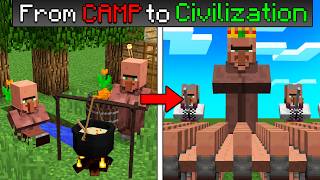 I Made 100 VILLAGERS Simulate CIVILIZATION in Minecraft 1 EPISODE [upl. by Lila]