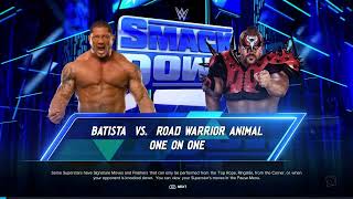 WWE 2K24  Batista VS Road Warrior Animal [upl. by Onofredo]