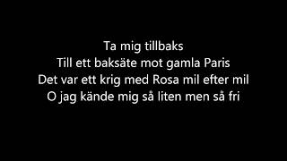 DARIN LYRICS  TA MIG TILLBAKA FJÄRILAR I MAGEN 2015 [upl. by Aonian153]