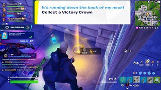 How to EASILY Collect a Victory Crown in Fortnite locations Quest [upl. by Betthezel]