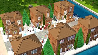 CHRISTMAS LITTLE VILLAGE🎅🎄 EDGEWATER QUAY LOT  THE SIMS MOBILE  HOUSE BUILD 48 [upl. by Nekial279]