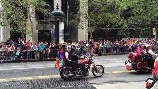 Dykes on Bikes SF Pride Parade 2015 [upl. by Oinotnanauj29]