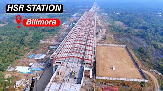 Bullet Train Station Bilimora Update  4k [upl. by Ullund107]