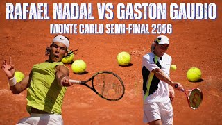 RAFAEL NADAL VS GASTON GAUDIO  2006 MENS MONTE CARLO SEMIFINAL [upl. by Alyad]