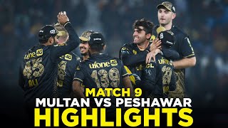 Full Highlights  Multan Sultans vs Peshawar Zalmi  Match 9  HBL PSL 9  M2A1A [upl. by Allare]