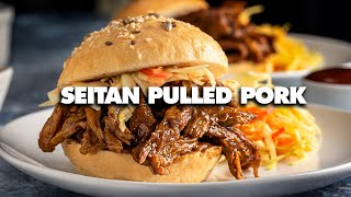 Seitan Recipe for Beginners  How To Make TikTok Seitan Vegan Pulled Pork [upl. by Hoes]