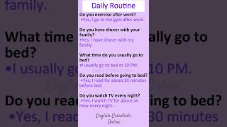 Daily Routine Questions amp Answers  English Speaking Practice  Learn English [upl. by Natrav]