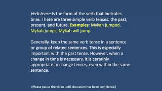 Shifts in Verb Tense Grammar and Usage Lesson 47 [upl. by Chemaram950]