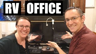 Our RV Office Setup And Other RV Work Space Options [upl. by Lisandra]