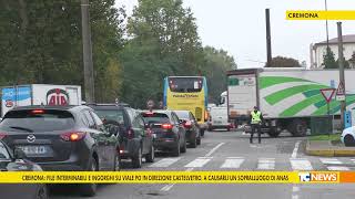 Cremona file interminabili e ingorghi su viale Po in direzione Castelvetro [upl. by Laurentium]