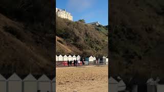 Dramatic landslip caught on camera at Bournemouth beach [upl. by Nicolis]