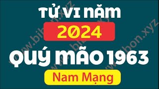 TỬ VI TUỔI QUÝ MÃO 1963 năm 2024  Nam Mạng [upl. by Yoccm831]