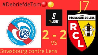 DebriefdeTom🔴🟡Strasbourg contre Lens 2  2But de Mbala Nzola et but de Andy Diouf allez lens🔴🟡 [upl. by Nylekcaj]