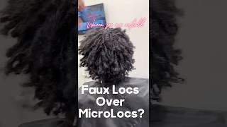 Install FAUX LOCS over 400 MICROLOCS locs fauxlocs microlocs loctransformationshorts hair [upl. by Yelkrab]