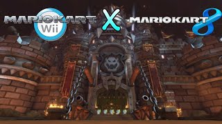 Wii U Bowser Castle MK8 Mario Kart Wii Custom Track By TheGamingBram [upl. by Shepperd296]