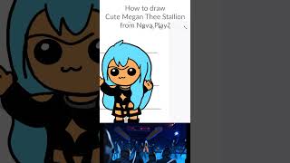 How to draw megan thee stallion from Neva Play [upl. by Sileas]