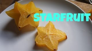 Tasting Starfruit or Carambola [upl. by Nnaylime513]