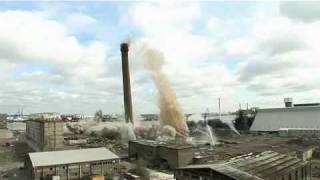 Lafarge Northfleet Chimney Demolition [upl. by Ennahtebazile787]