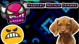 Top 5 Hardest Medium Demons  Geometry Dash [upl. by Gyatt]