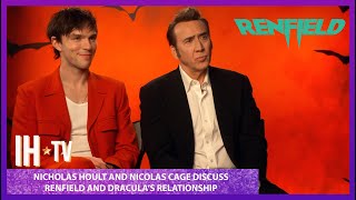 Nicolas Cage amp Nicholas Hoult Reacts To Renfield Vampire Movie [upl. by Etnoek]