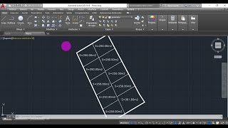 AUTOCAD  COMO DIVIDIR UN MANZANO EN LOTES IGUALES DIVIDIR SUPERFICIE O AREA EN PARTES IGUALES [upl. by Godric]