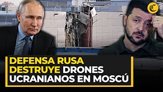 Rusia DERRIBA drones ucranianos en el mar Negro y Moscú  El Comercio [upl. by Bock586]