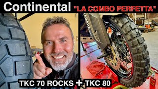 Gomme Moto TKC70 ROCKS  TKC80 Continental  La nostra COMBO PERFETTA [upl. by Ednutey]