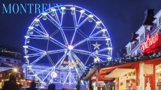 Montreux Christmas decorations with shops  mooncreatives switzerland montreux marcher [upl. by Eigriv]