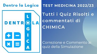 Test Medicina 202223 domande di Chimica [upl. by Dawkins]