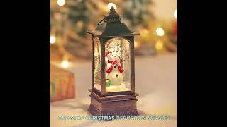 Xmas Decorative Lighted Up Navidad Water Snow Globe Lanterns Christmas Home Decorations [upl. by Atinreb]