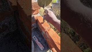 Brickwork 🧱👌 ytshorts brickwork amazing skills bricklaying [upl. by Alwin]