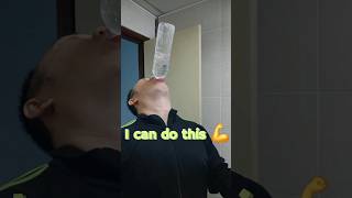 Epic challenge Drinking down everything at once 😂 drinkingwater ChallengeAccepted comedyreels [upl. by Eciral]