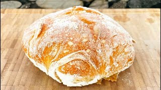 RUSTIC ITALIAN BREAD pagnotta easy recipe in standard oven [upl. by Bathsheba831]