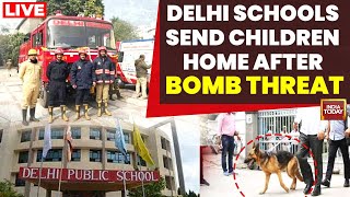 Delhi School Bomb Threat News LIVE  Over 50 Delhi Schools Send Children Home After Bomb Threat [upl. by Eralcyram]