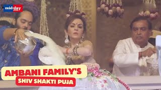 Inside Footage Of Ambani Familys Sacred Shiv Shakti Puja  Anant Ambani Wedding [upl. by Sidman283]