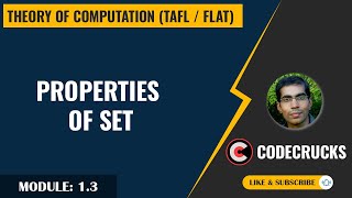 003  Properties of Set  involution  associative  Distributive TOC by Mahesh Goyani  CodeCrucks [upl. by Rodrigo]