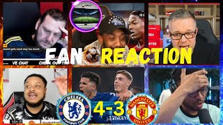 MAN U amp CHELSEA FANS REACTION TO MAN U 34 CHELSEA  EPL  FANS CHANNEL [upl. by Zoellick]