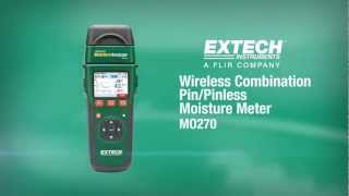 Extech MO270 Wireless PinPinless Moisture Meter Showcase Video [upl. by Neema]