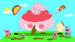 Peppas Fat Mum Turns Into a Giant Prawn  Peppa Pig Funny Animtion [upl. by Mckale806]