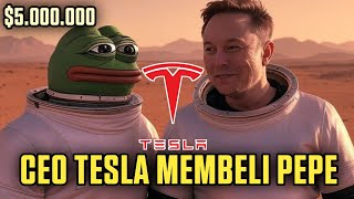 ELON MUSK SEGERA MERESMIKAN KERJASAMA TESLA DENGAN PEPE  PREDIKSI KOIN PEPE HARI INI  KOIN PEPE [upl. by Adnohsal]