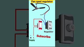 Fan speed contol regulator switch connect diagram shortvideo [upl. by Eiramanit]