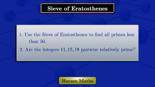 Number Theory  Prime Numbers  Sieve of Eratosthenes [upl. by Nebeur]