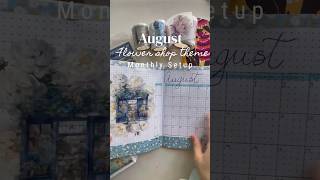 August 2024 Flower Shop Theme Bullet Journal Monthly Setup Flipthrough bulletjournal flipthrough [upl. by Narret991]