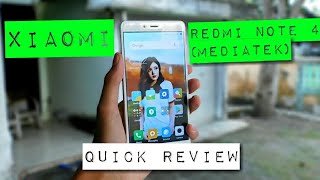 Xiaomi Redmi Note 4 Mediatek Quick Review [upl. by Flossie761]