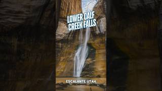 A MASSIVE waterfall in Escalante Utah  Lower Calf Creek Falls [upl. by Haseena117]