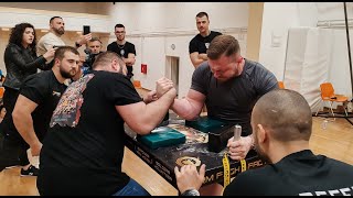 FLAVIUS CIOBOTEA Romania vs DRAZEN SEKULIC BIH  7 Cell Games Vendetta Right hand ARMWRESTLING [upl. by Nonnahs]