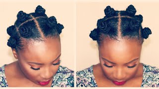 HOW TO  EASIEST BANTU KNOTS SHORT NATURAL HAIR TWA  Tondie Phophi [upl. by Borras]