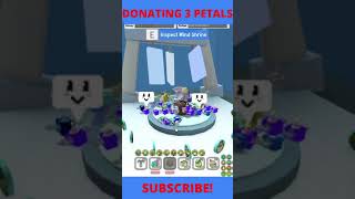 Donating 3 Spirit Petals in Bee Swarm Simulator Shorts [upl. by Nissie]