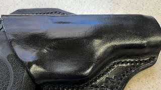 How To Make A Custom Leather Holster  Cut And Finish A Custom Leather Holster  Leather Project [upl. by Gayler]